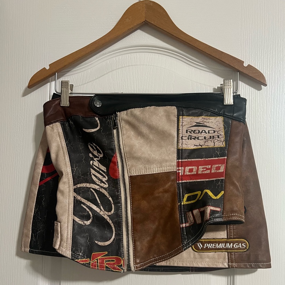 Daytona Vegan Leather Corset Top and Mini Skirt